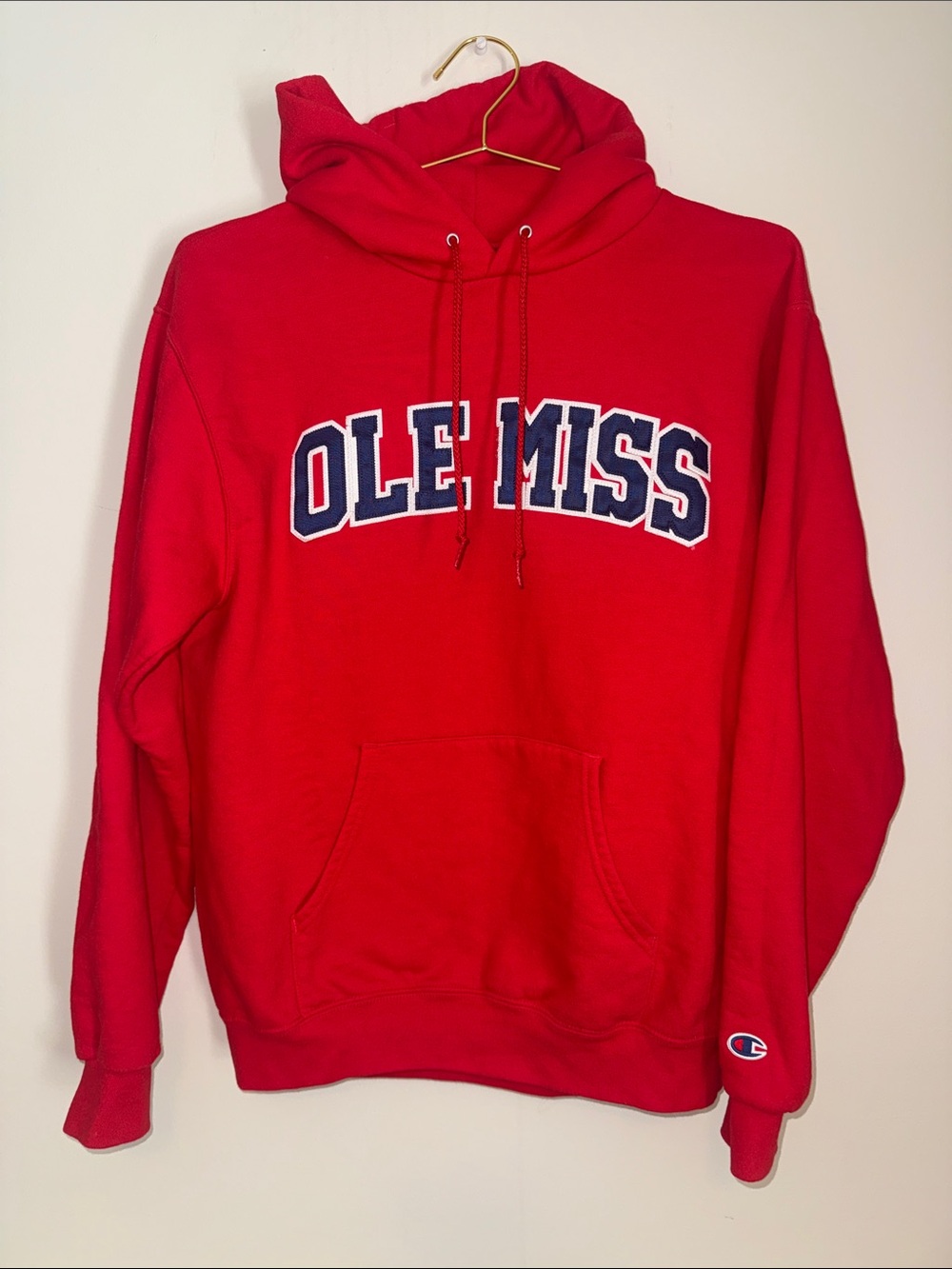 Champion OLE MISS Rebels Hoodie M Medium Y2K excellent condition Varsity letters